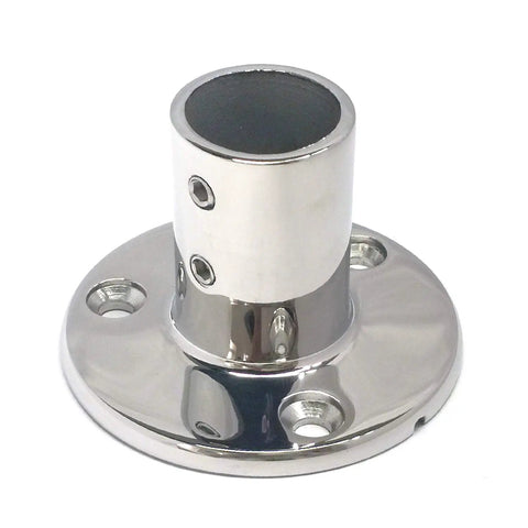 Heavy Duty 316 Stainless Marine Grade Boat Hand Rail Fittings 1 Inch Round Base 90 Degree Tube Base Casting For Saltwater Boats