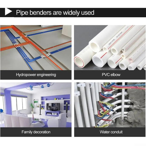 Dude, this awesome PVC Pipe Bender Spring Set And PPR Thread Repair Drill Bit Kit Is Total Game Changer For Plumbing Pros. Image showing various PVC pipes in applications.