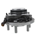 Heavy Duty Front Pair Wheel Hub Bearing Assembly Built Damn Tough For Rig Ready Performance And Lasting Mileage Upgrades Fits Ford F 150 Light Duty Trucks 2018 Through 2020, showing detailed side view with bolts and connector.