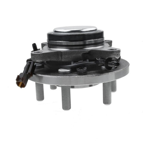 Heavy Duty Front Pair Wheel Hub Bearing Assembly Built Damn Tough For Rig Ready Performance And Lasting Mileage Upgrades Fits Ford F 150 Light Duty Trucks 2018 Through 2020, showing detailed side view with bolts and connector.