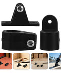Heavy Duty Boat Bimini Top Hardware Kit With Adjustable Plastic Eye End Caps And Jaw Slide Deck Hinge For 22mm Tubes Fast Install Repair Gear For Any Water Adventure, black plastic marine hardware set
