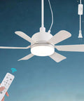 Outdoor Ceiling Fan With Lights 18 Inch Gazebo Style Plug In Portable Hanging Hook For Patios Tents And Camping White 3 CCT