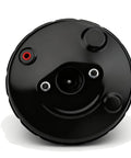 Direct Fit Power Brake Booster Replacement For Cadillac Escalade And Chevrolet Silverado Tahoe Suburban Gmc Sierra With Smooth Stopping Power And Heavy Duty Build Ready To Drop Right In Your Ride For No Sweat Braking Performance - top view of black brake booster with mounting ports.