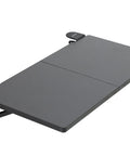 Boss Move Heavy Duty Clamp On Desk Extender With Foldable Keyboard Tray And Padded Wrist Support Expands Workspace For Sit Stand Tables Smooth Setup All Day Grind Black, foldable keyboard tray with clamp attachments.