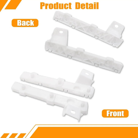 2 Pack Front Bumper Mounting Bracket Set For Mitsubishi Lancer 2008 To 2017 Non Evo Right And Left Sides Built Tough 6400F549 6400F550 6400A403 6400A404 Quality showing front and back view.