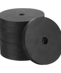 Stack of 8 black Vibration Isolation Rubber Feet Pads 3 Inch Outer Diameter, 12mm Inner Hole, 10mm Thick, Anti Vibration Damping Feet