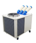 No Sweat Heavy Duty Industrial Portable Air Conditioner 28900 BTU 3.15KW 220V Turbo Fan with ducts for workshop cooling