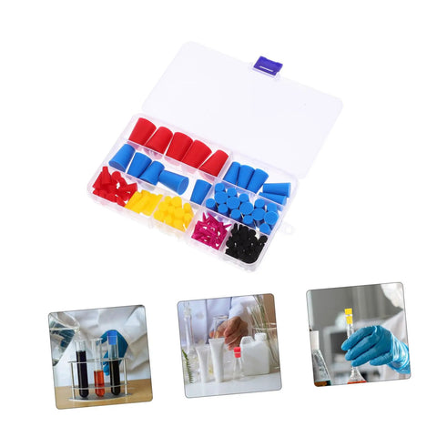 Heavy Duty Flexible Silicone Water Sealing Plugs With Tapered Design For High Temp Lab Use And Secure Stopper Kits To Prevent Leaks, assorted sizes in case
