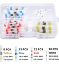 Hot Shot 50 Pc Mixed Heat Insulated Solder Sleeve Tube Shrink Connector Set For Wiring Terminals And Electrical Projects That Rock, assorted sizes in case