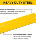 Heavy-duty steel plate with high visibility yellow coating for 12 Inch Sheet Metal Bending Tool For HVAC Ductwork And Roofing Projects Hand Folding Bar
