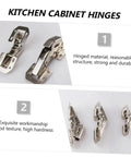 Four Inch Soft Close Concealed Cabinet Hinges With Damping For Kitchen And Closet, Steel Wardrobe Hinges Set Of 4 images showing structure and design.