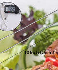 10-inch stainless steel square barbecue skewers with looped handles, 12-pack