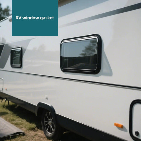 Top Notch EPDM Dense Rubber Window Seal Gasket for stationary windows on RV, fits 1/4 in glass and 1/16 in panel edge