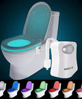 Toilet with Night Light and Motion Sensor, LED 9 Color Modes Auto On in the Dark Brighten Your Bathroom for Late Night Pee Breaks Gift