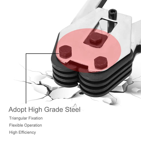 Close-up of Heavy Duty Manual Plastic Strap Tensioner Sealer Kit for PP PET Straps with integrated cutting groove