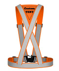 Built Tough Adjustable Safety Vest Straps With Big Bright Reflective Coating For Construction Sites And Weekend Rides No Hassle Custom Logo Setup Ansi Rated Durable Fire Engine Orange One Pack displayed on a white background.