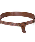 Snag This Premium Vintage Embossed Waist Belt Adjustable Faux Leather Cinch Strap For Medieval Festival Costumes Party Stage Ready Holiday Gift Ultimate Flex Upgrade, brown faux leather with spider design.