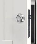 Close-up view of Two Pack Stainless Steel Recessed Door Pull Handles Hidden Flush Cabinet Pulls With Rotatable Function for Homes and Offices