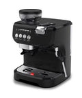No Sweat 19 Bar Espresso Machine For Capsules Or Ground Beans Serves Up Rich Crema Multi Function Coffee Maker in black.