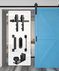 Heavy Duty Sliding Barn Door Kit With Five Foot Track Built To Last 350 Lb Capacity For Doors From One And Three Eighths Inches