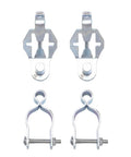 Heavy Duty T Post Gate Hinge Kit Dual Set For Chain Link Fences And Farm Entrances One And Five Eighths Inch Hinges Easy