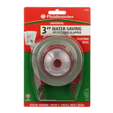 3 Inch Universal Toilet Flapper With Water Saving Long Life Seal, No Brainer Install, Durable Silicone Seal, Kink Free Chain, Fits 3 Inch Flush Valves For Efficient Flush And Less Waste