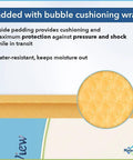 Close-up of bubble cushioning wrap inside a 4x8 Inch Bubble Mailers Self Seal Brown Padded Envelopes Beefed Up Thick And Durable Shipping Bags.