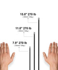 Hands measuring Heavy Duty Stainless Steel Zip Ties 125 Pcs 11.8 Inch Flexible Locking Cable Ties For Exhaust Wrap