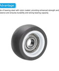 Tough As Nails TPE Rollers 4 Pack With 608ZZ Bearings showing a single black nylon-coated roller wheel with metal bearing.