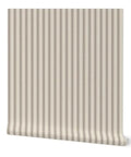 Straight Up Rustic Farmhouse Vinyl Wallpaper With Kickass Leather Texture Heavy Duty Type II Wallcovering in beige striped design.