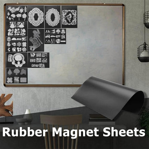 10 Pack Large Magnetic Sheets 9.3 By 6.85 Inches For Die Storage And Crafting on board in craft room