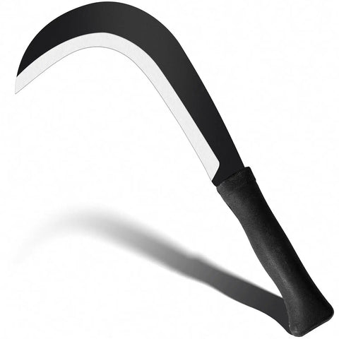Tough As Nails Sickle Machete For Yard Work With Carbon Steel Blade, 14 Inch Short Machete For Clearing Brush