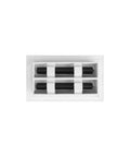 8 By 4 Inch White Modern AC Vent Cover Deluxe Decorative Air Vent With A Slim Linear Slot Diffuser Register Grille top view