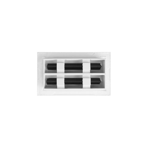 8 By 4 Inch White Modern AC Vent Cover Deluxe Decorative Air Vent With A Slim Linear Slot Diffuser Register Grille top view