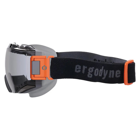 Side view of Modi OTG Safety Goggles Built For Over Glasses Use All Day Comfort with indirect venting and adjustable strap