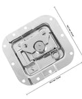 Heavy Duty Stainless Steel Butterfly Twist Latch Offers Rock Solid Security And Super Easy Install For Flight Cases, Gun Boxes, and Travel Gear, 10.7 cm size.