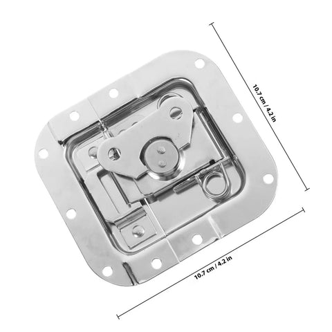 Heavy Duty Stainless Steel Butterfly Twist Latch Offers Rock Solid Security And Super Easy Install For Flight Cases, Gun Boxes, and Travel Gear, 10.7 cm size.