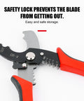 Beast Mode 8 Inch Wire Strippers And Cable Cutter Tool For Electricians Pro Grade 65 Mn Steel Blade Delivers Clean Fast Wire Strips And Easy Maintenance Jobs safety lock