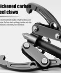 Close-up of Thickened carbon steel claws on Heavy Duty 3 Jaw Bearing Puller Tool With Reversible Grips For Cars Trucks Rv Motorcycle.