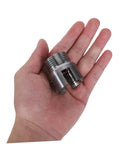 Popetpop 3 Pc Pvc Pipe Threader Set For Electric Drill integrated threading tool held in hand, showing 1-inch pipe cutter detail.