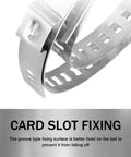 Close-up of metal tie rod clamp from Rack and Pinion Boot Kit 2 Pack Silicone Inner Tie Rod Ball Covers for Most Cars, Trucks and SUVs