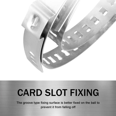 Close-up of metal tie rod clamp from Rack and Pinion Boot Kit 2 Pack Silicone Inner Tie Rod Ball Covers for Most Cars, Trucks and SUVs