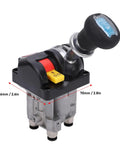 Heavy Duty Dump Truck Proportional Control Valve and PTO Switch Kit with four holes and four working positions, aluminum plastic material.