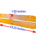 Throat Insert Plate For 12 Inch Sliding Compound Miter Saw Table, Precision Fit, Reduces Sawdust Buildup, Durable Yellow Replacement Plate, Compatible With MS1290LZA And MS1290LZ1 showing dimensions