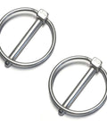 Two Pack Marine Grade Stainless Steel 316 Linch Pin Ring Catch 10.6 Millimeter Or Three Eighths Inch, corrosion-resistant fastener