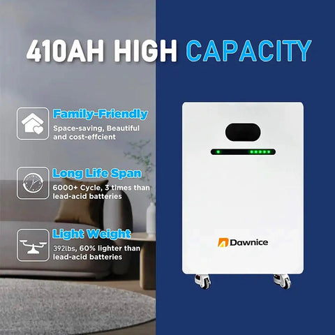 Complete 48 Volt 10 Kilowatt Off Grid Home Solar Power System Kit With 550 Watt Premium Panels Heavy Duty Lithium Batteries And Smart Hybrid Inverter, 410Ah high capacity lithium battery, white, lightweight design.