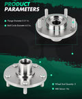 Front Wheel Hub Assembly 2 Pack That Fits Hyundai Elantra 2011 2012 Veloster 2012 Kia Forte5 Forte 2014 2018 Forte Koup 2014 2016 5 Lug, shown with bolt and hub dimensions.