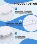 Two Pack Brake Bleeder Hose Kit With One Way Check Valve For Car And Motorcycle Clutch Bleeding includes valve, pipe, clamp