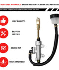 Rear Foot Hydraulic Disc Brake Master Cylinder Caliper Assembly For Chinese ATVs And Dune Buggies Easy Install Taotao 150D 200cc 250cc Kazuma Roketa SunL Vitacci Peace Icebear Yamoto And More front view