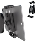Magnetic Tablet Holder Mount For Fridge Cabinet Whiteboard Gym And More Fits 4.7 To 12.9 Inch Phones And Tablets 360 Degree Swivel 3.5 Inch Magnetic Base Stick Anywhere holding a tablet